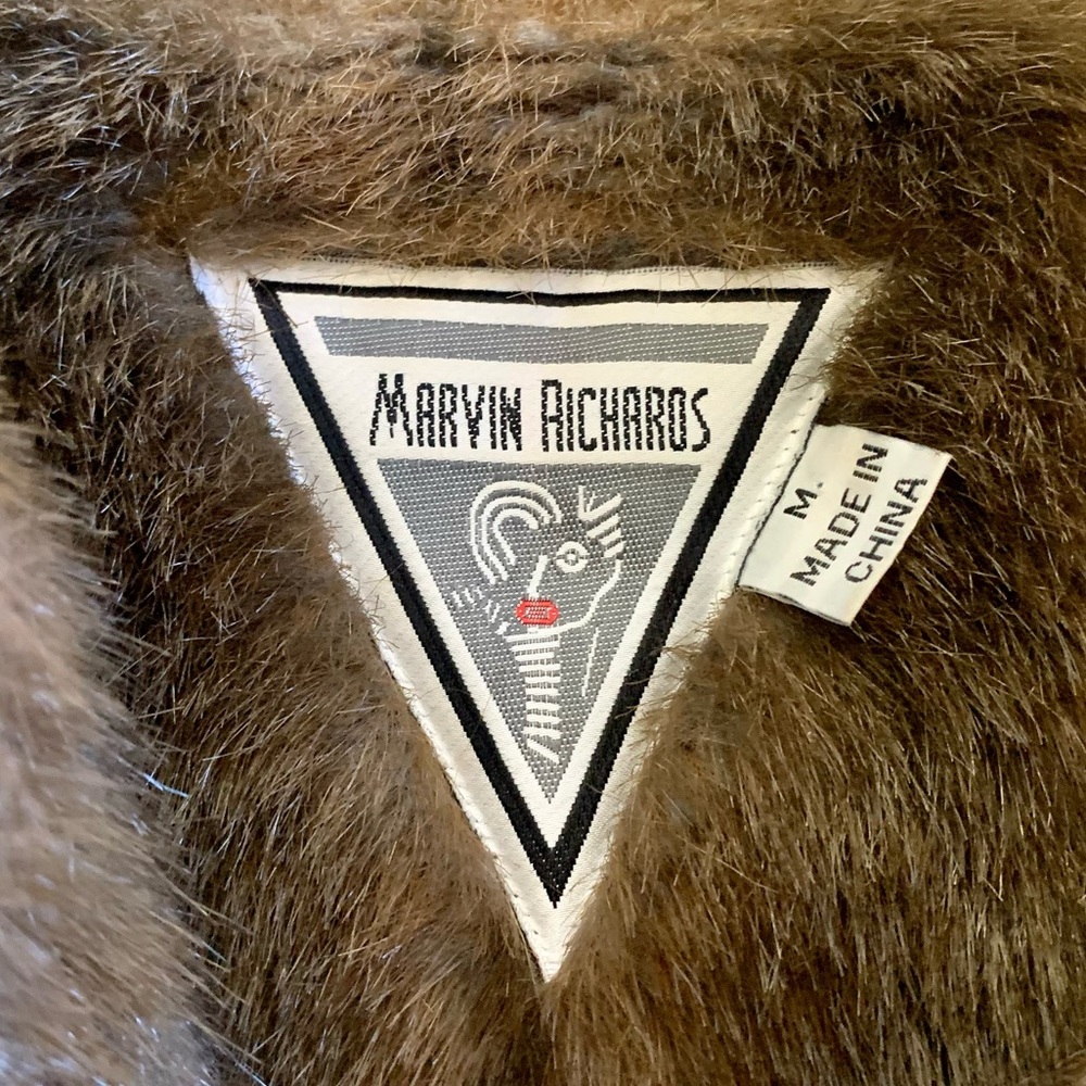 🌠🧥 Vintage Faux Fur lined Jacket by Marvin Richards ✨ - Picture 8 of 8